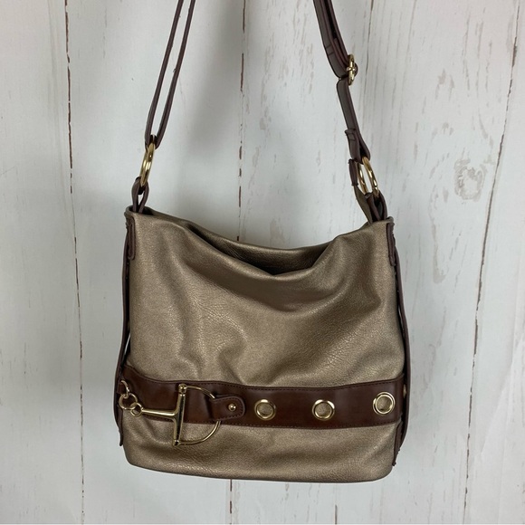 Liz Soto Anna crossbody purse handbag bronze brown - Picture 9 of 10